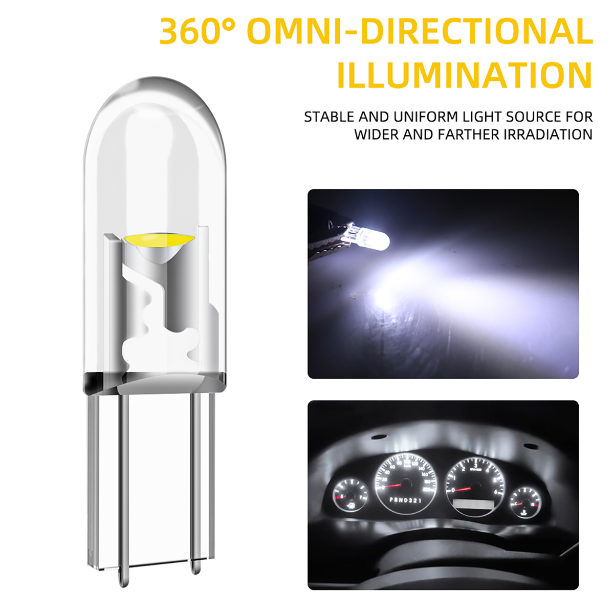 10/20/40pcs T5 Led W3W Car Int - Heels ulasan dan harga