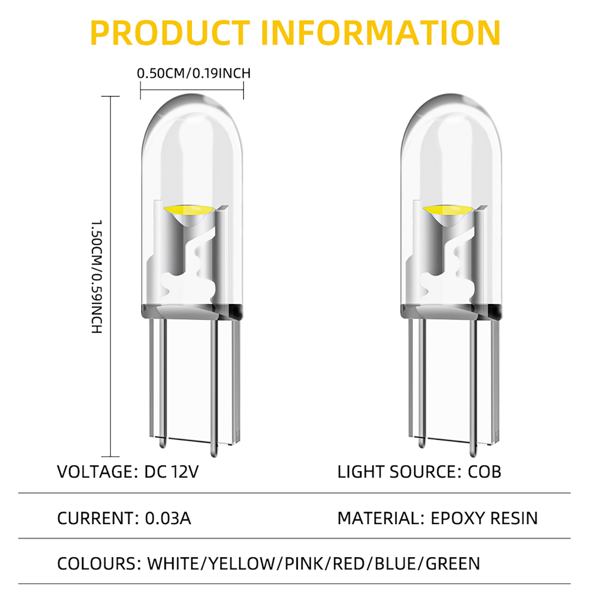 10/20/40pcs T5 Led W3W Car Int - Heels ulasan dan harga